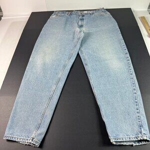 VTG 90s Levis Jeans Men 37x31* 560 Loose Tapered Blue Denim Orange Tab Tag 38x34